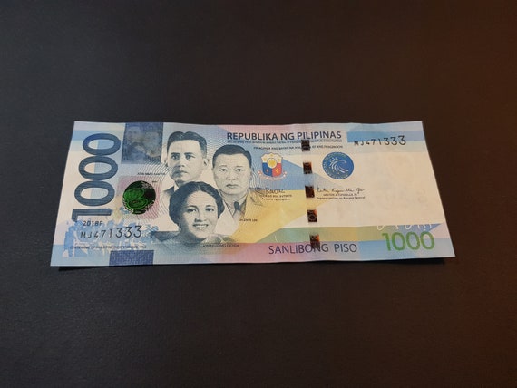 Philippines 1000 Piso Banknote: 2018 Republika NG Pilipinas - Etsy