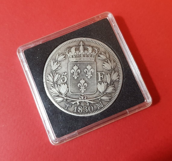 1830年 シャルル10世 フランス 5フラン銀貨 - マルセイユ造幣局 - Etsy