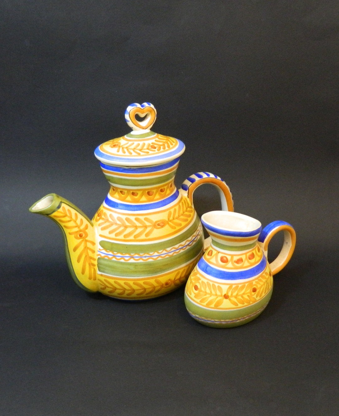 keraluc-quimper-tea-coffee-set-hand-painted-french-ceramic-1950s-etsy