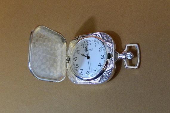 Montre à Gousset Ovale Atlas - Copie Ancienne, Mouvement Quartz, Boîtier Doré - Occasion