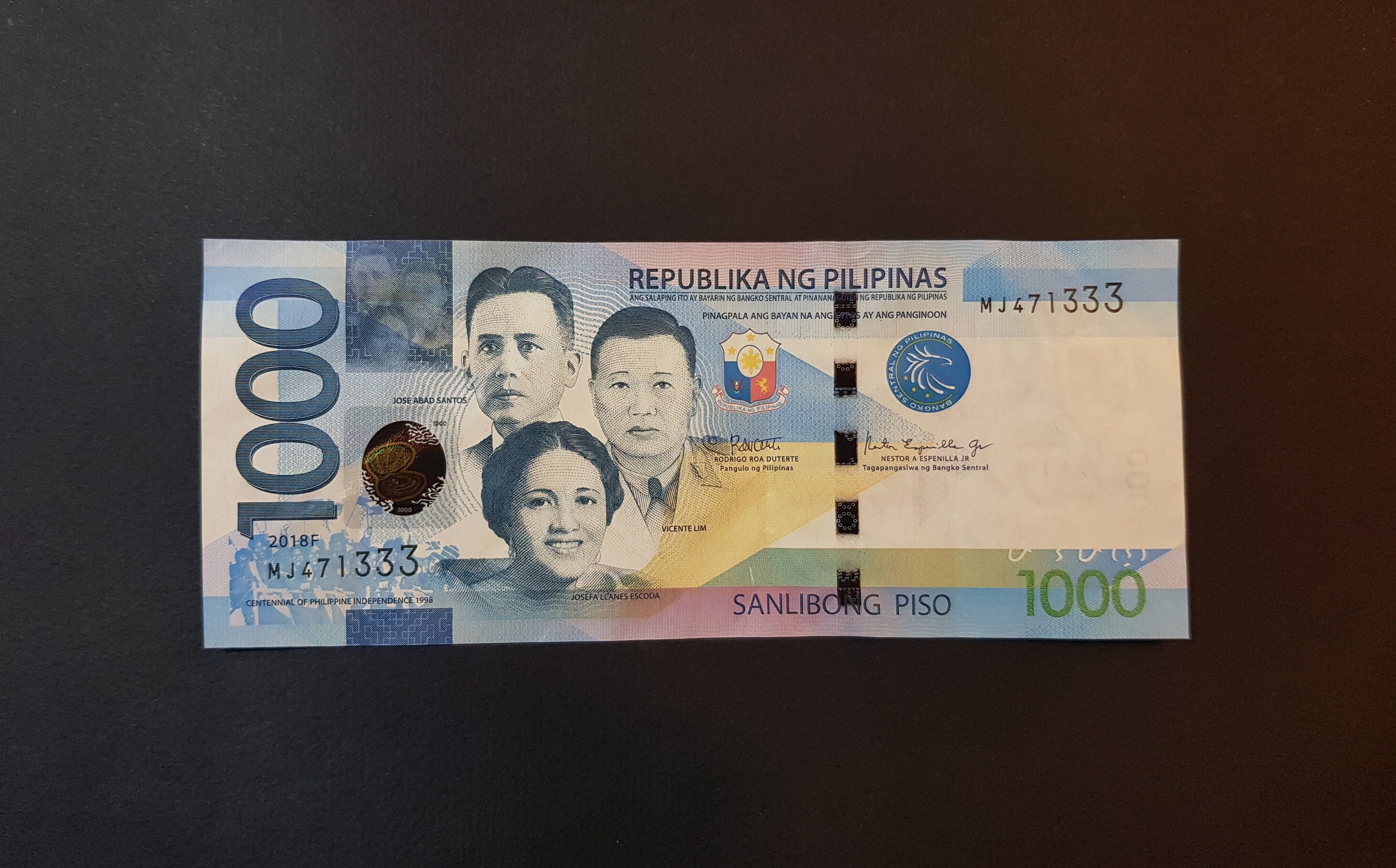 Philippines 1000 Piso Banknote: 2018 Republika NG Pilipinas - Etsy