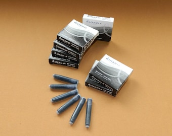 Waterman,Frankreich,Kartusche,Standard,Guß,Stylo,Plume,Noir Intense,Intense Schwarz Boite de 6 Kartuschen. Encre en parfaite Zustand.