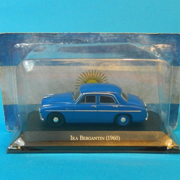 1:43 Irka Bergantin 1960 bleu produit officiel Fiat/Renault/Ford /Salvat dans son emballage d'origine Collection