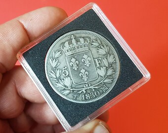 1830年 シャルル10世 フランス 5フラン銀貨 - マルセイユ造幣局 - Etsy