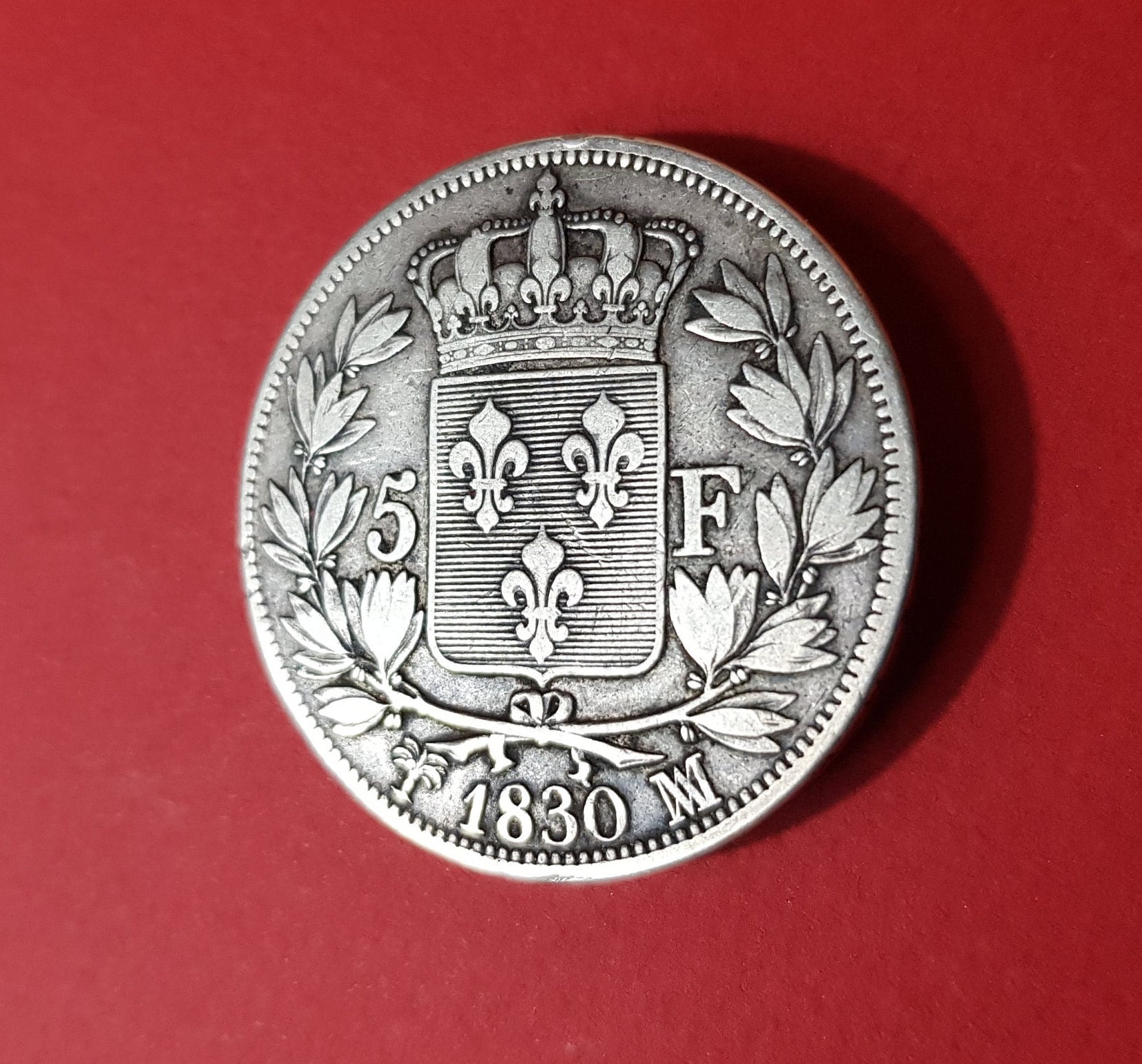 1830年 シャルル10世 フランス 5フラン銀貨 - マルセイユ造幣局 - Etsy