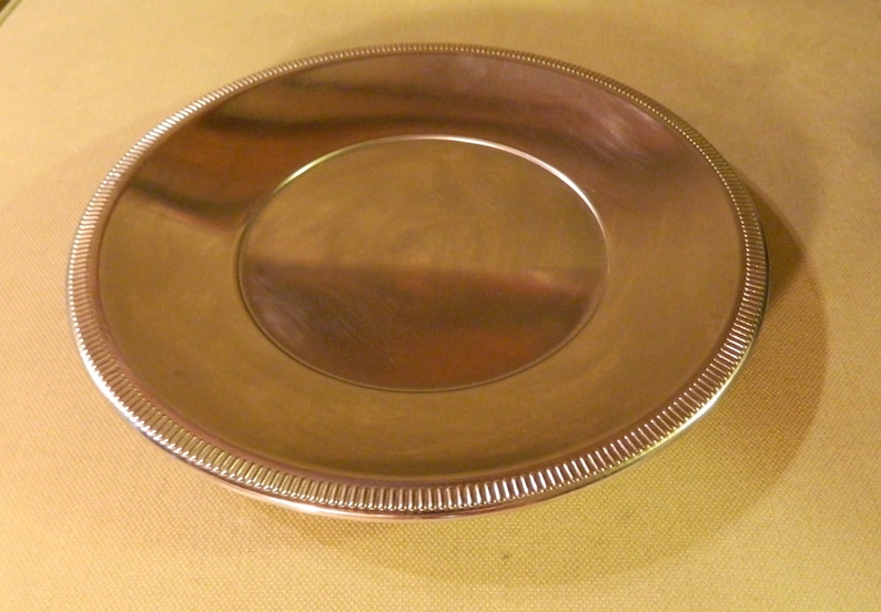 Plateau Apéritif Rond Jean Couzon - Inox 18/10 - France - Vintage 1980
