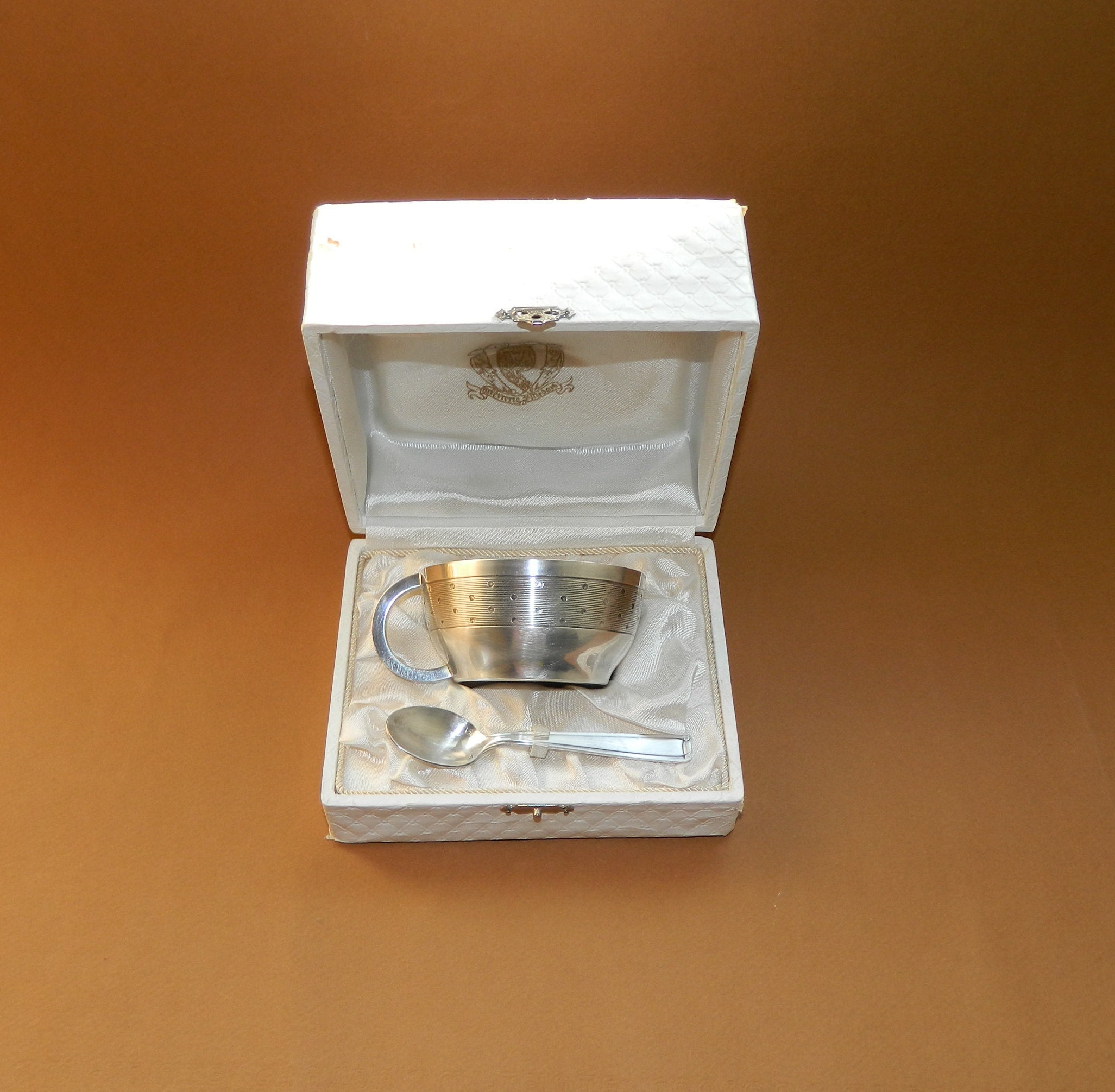 Somptueuse Petite Cuillère à CAFÉ 107mm, Cuillère à Moka, Plaquée or Et  Argent Personnalisée Avec Votre Message. 