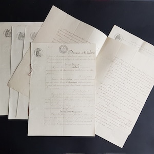 Lot,12,pages,Manuscrits,lettres,Français,écrit main Français,documents,ancien,notaire,ephemera paper,France,19éme,XIX,vieux papiers,