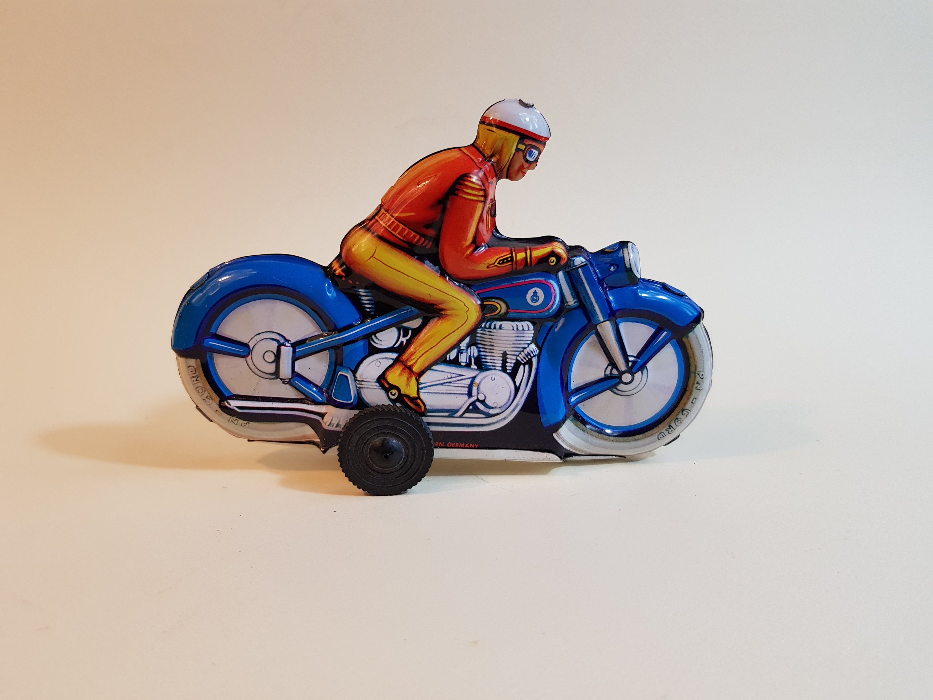 Lot De 2 Motos à Friction Métal – Jouet Vintage 12 Cm – Années 1960