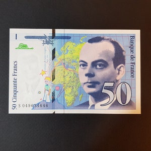 1999,Francia,véritable,billet,banque,50,francs,Saint Exupéry,Splendide+ AU+ Réf.Fayette F73-05 Tipo 1992 modificata Banconota francese