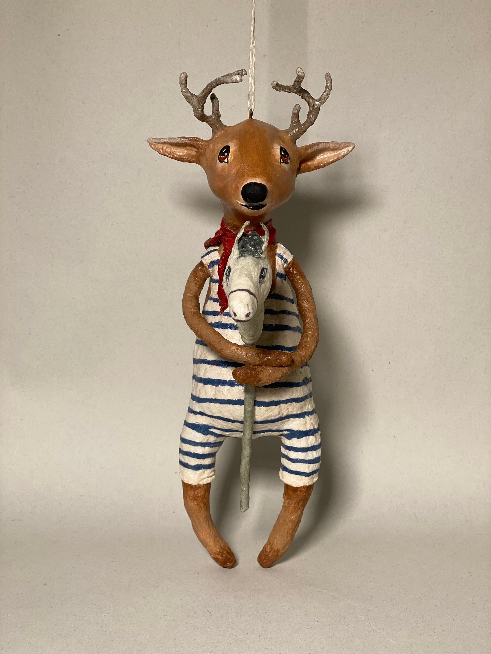 Deer Hanging Christmas Tree Decoration Reindeer ornament  Etsy