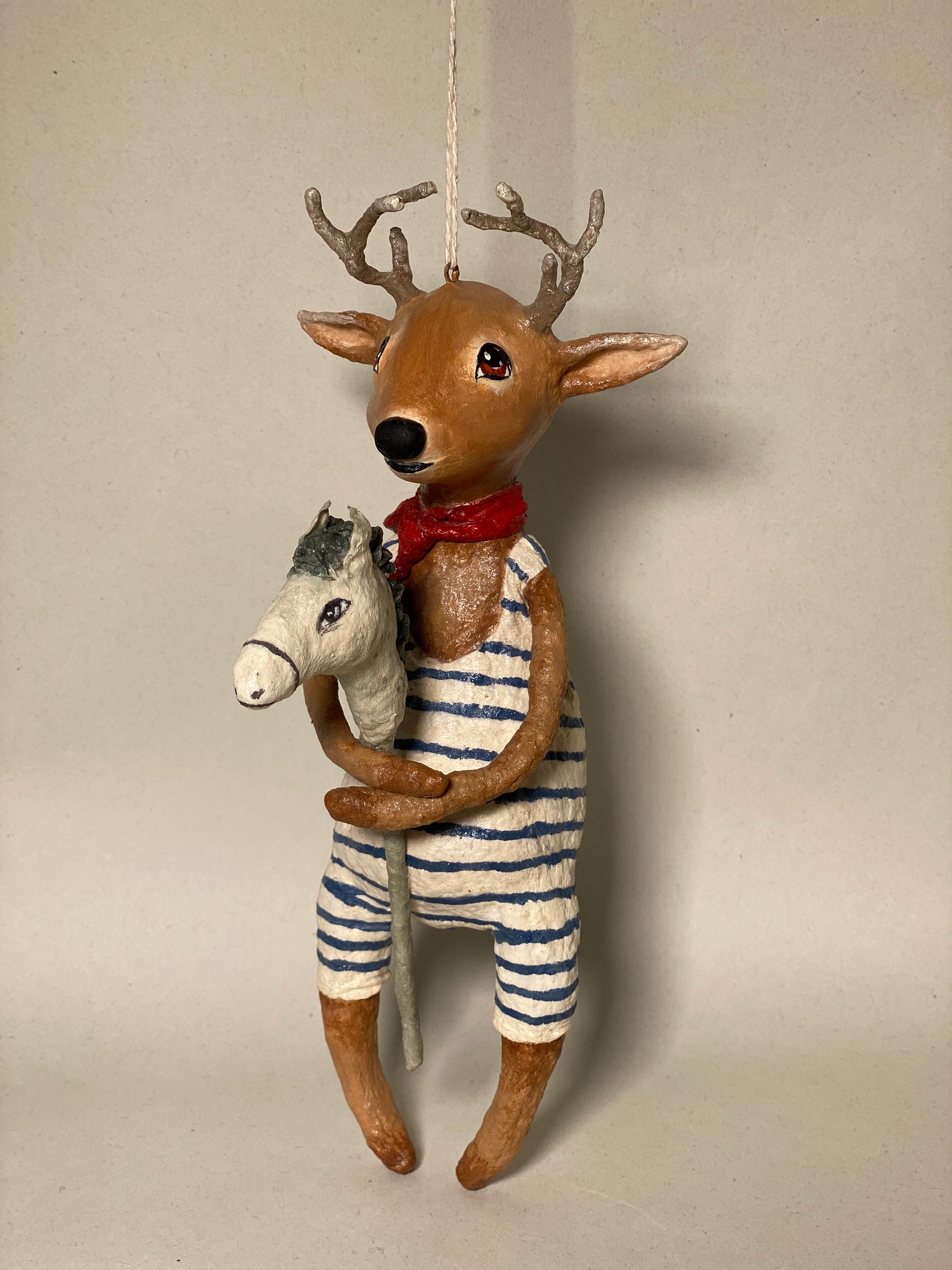 Deer Hanging Christmas Tree Decoration Reindeer ornament  Etsy