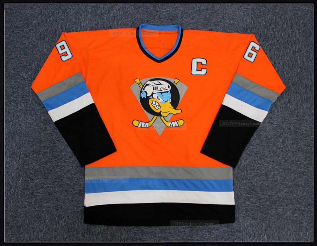 Orange Mighty Duck #96 Charlie Conway Jersey Custom Names;stitched