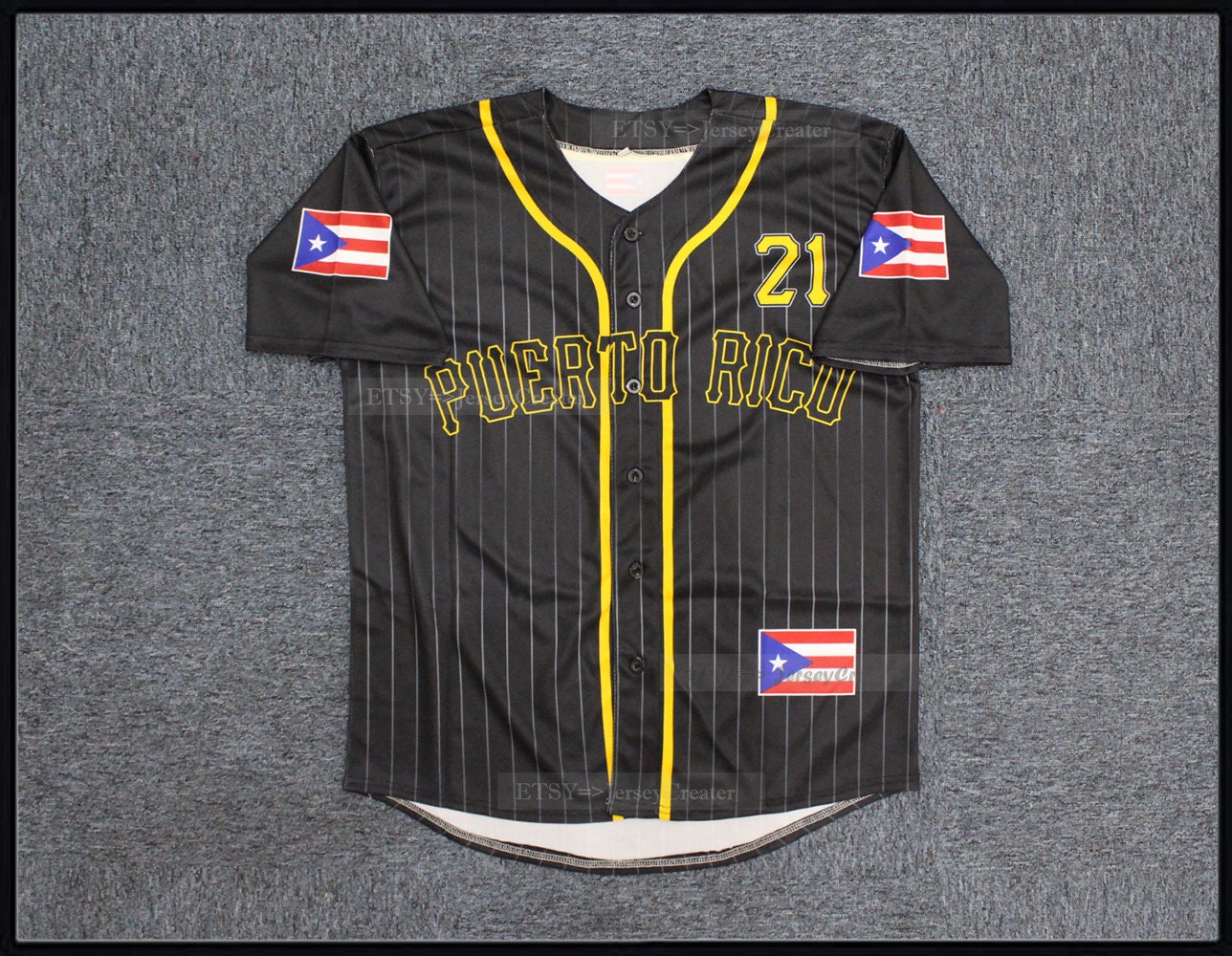 Design Roberto Clemente 21 Puerto Rico Baseball Jersey -  Hong