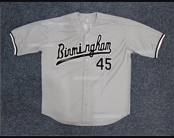 Throwback 1994 Jordan #45 Birmingham Baseball Jersey Gray All Stitched Custom Names;Jordan Baseball;Youth/Adult Size