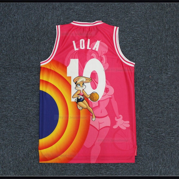 Customizable New Space Lola Bunny Jerseys Tune 3D Pink Girls Women Lady Youth Any Names Any Size Party Birthday Gifts