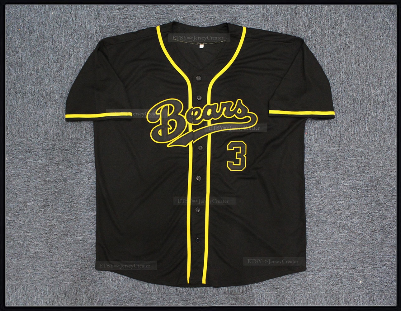 All Black Bad New Bears Tanner Boyle #3 Baseball Jerseys Bo-Peep's Gentleman's Club;Youth/Adult Size Any Number
