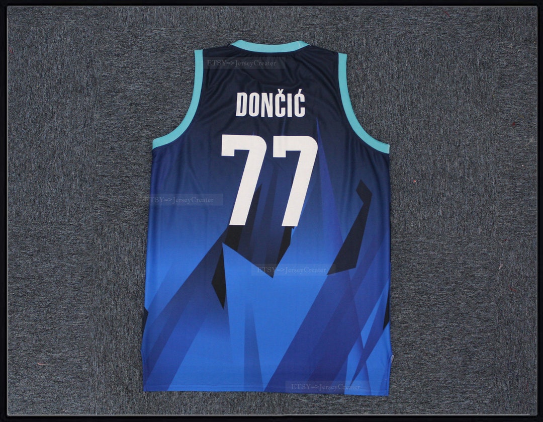 Euroleague Europe 7# Luka Doncic Slovenia Basketball Jerseys 77