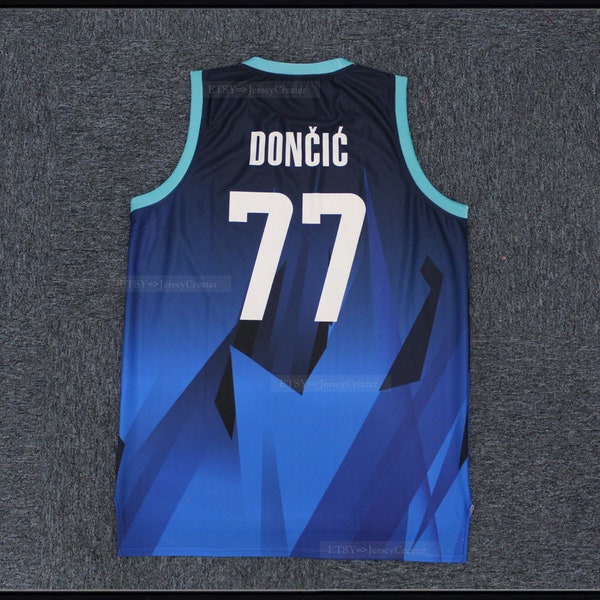 Doncic #77 Slovenia Basketball Jerseys Diamond Edition;Slovenija Europe Jerseys;Custom Names;Youth/Baby/Kids Size