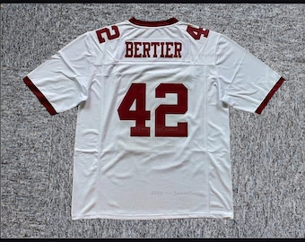 Throwback Remember The Titans #42 Gerry Bertier voetbalshirt, volledig genaaid film aangepast elke naam; maat peuter/jeugd/volwassene