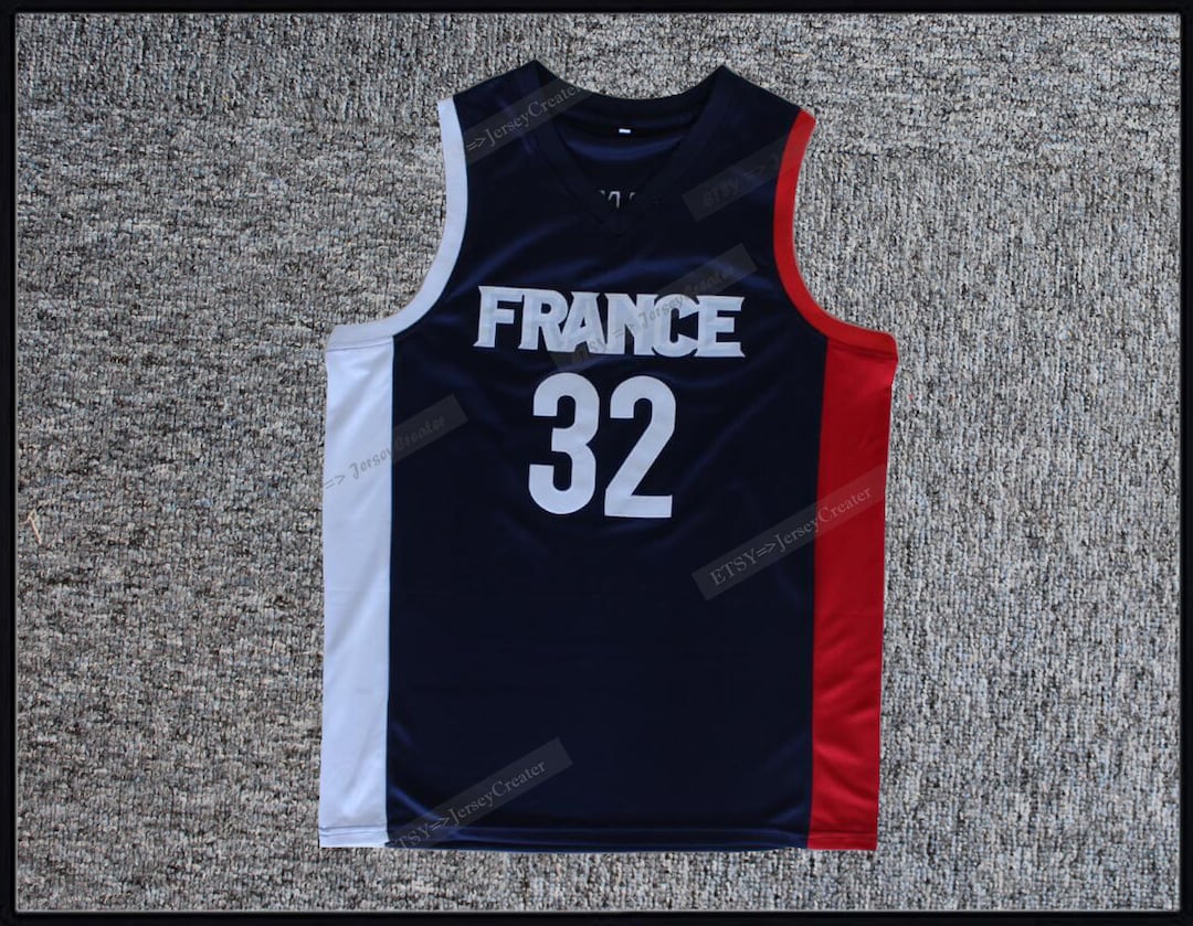 Victor Wembanyama #1 Basketball Jersey White Purple All Stitched France