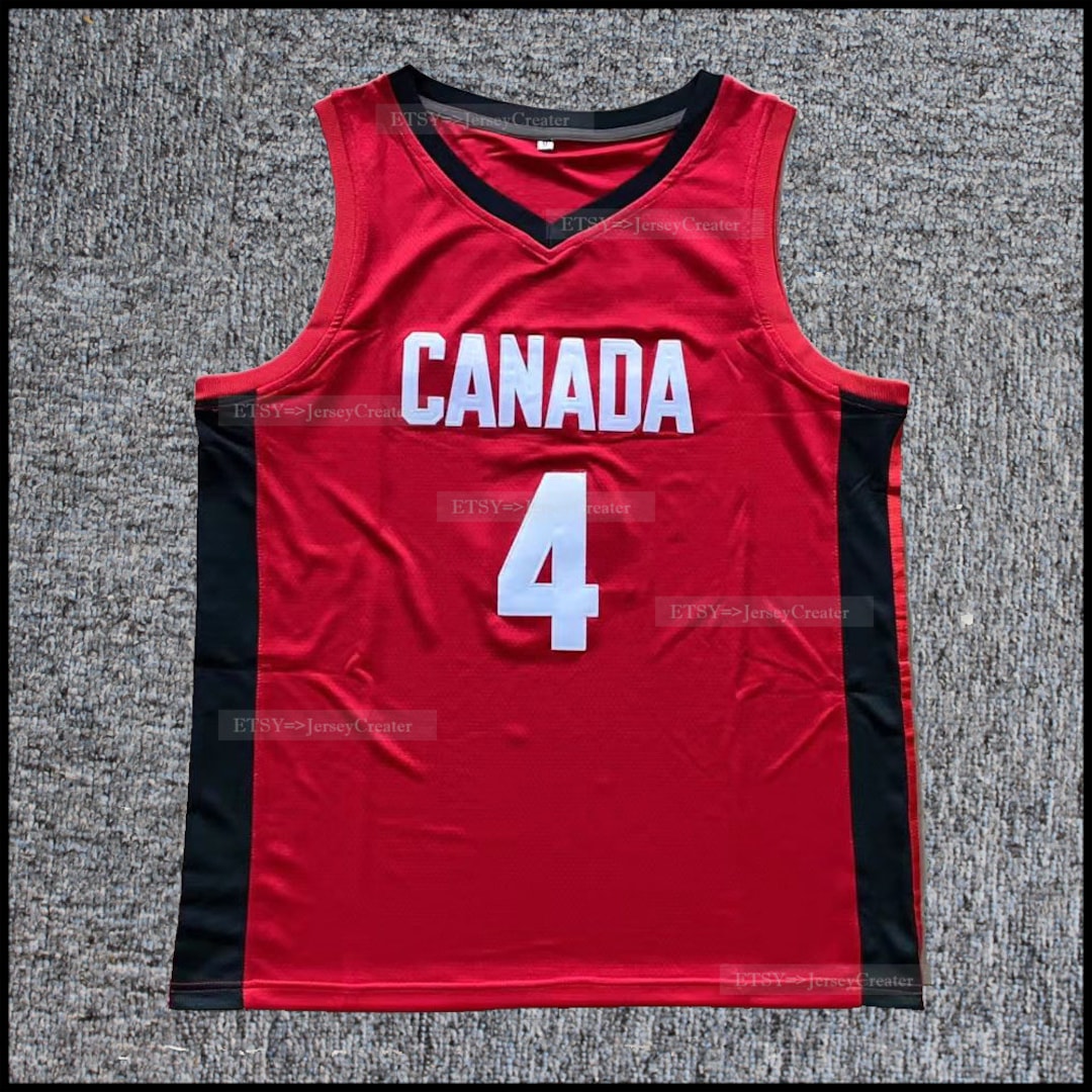 JordansSecretStuff Jamal Murray Orangeville Prep High School Canada Basketball Jersey Custom Throwback Retro Jersey L