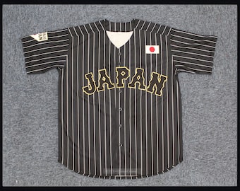  Shohei Ohtani 16 Japan Samurai White Pinstriped Baseball Jersey  Stitch Novelty Item : Sports & Outdoors