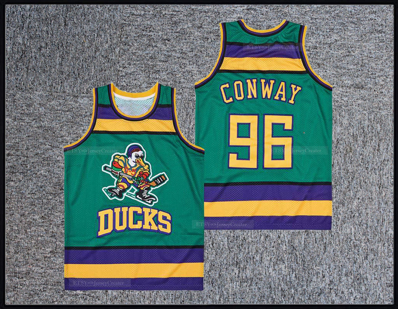 Youth The Mighty Ducks Movie Hockey Jersey #96 Charlie Conway Kids Size –  BuyMovieJerseys