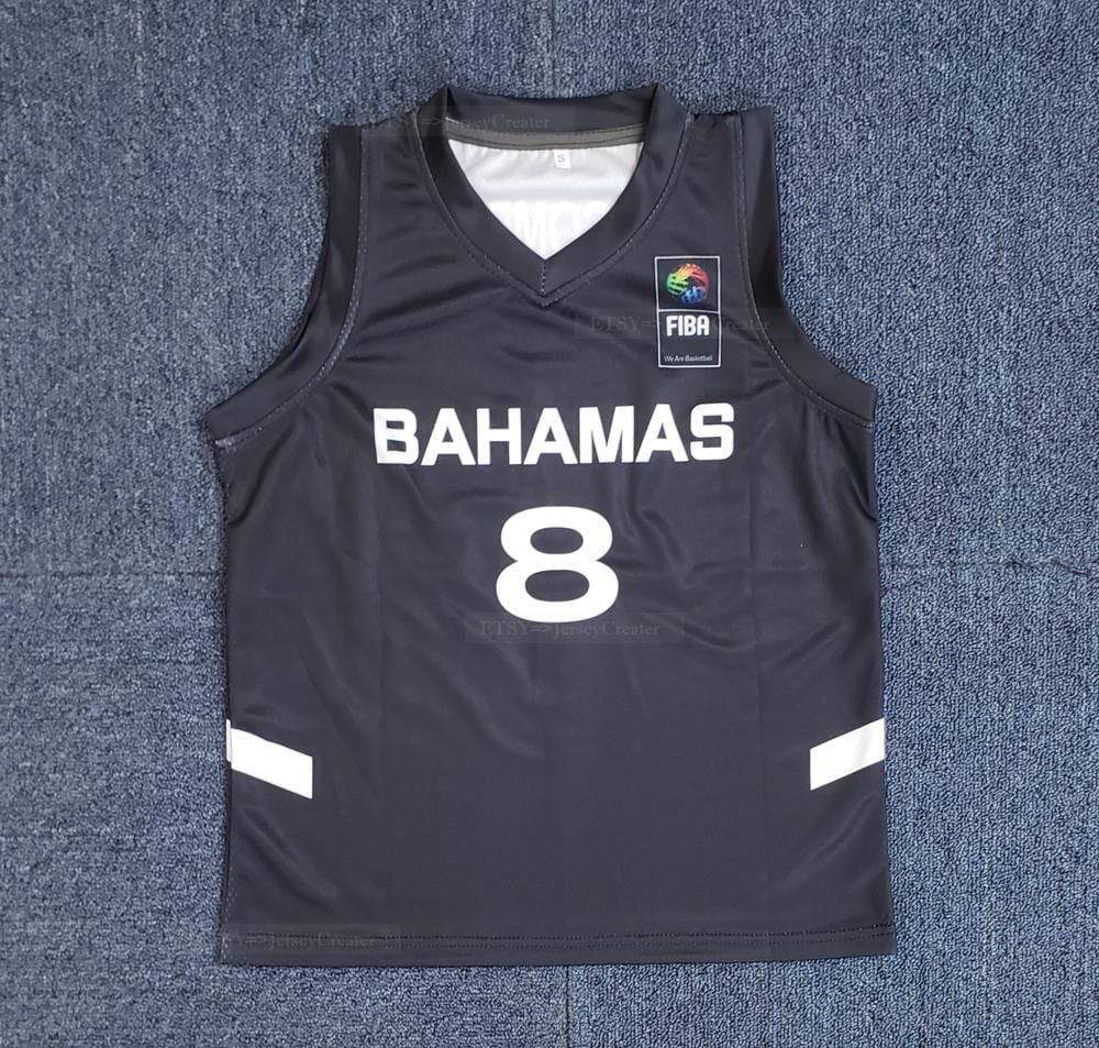 V. J. Edgecombe #8 Team Bahamas Basketball Jersey Sewn Any Name
