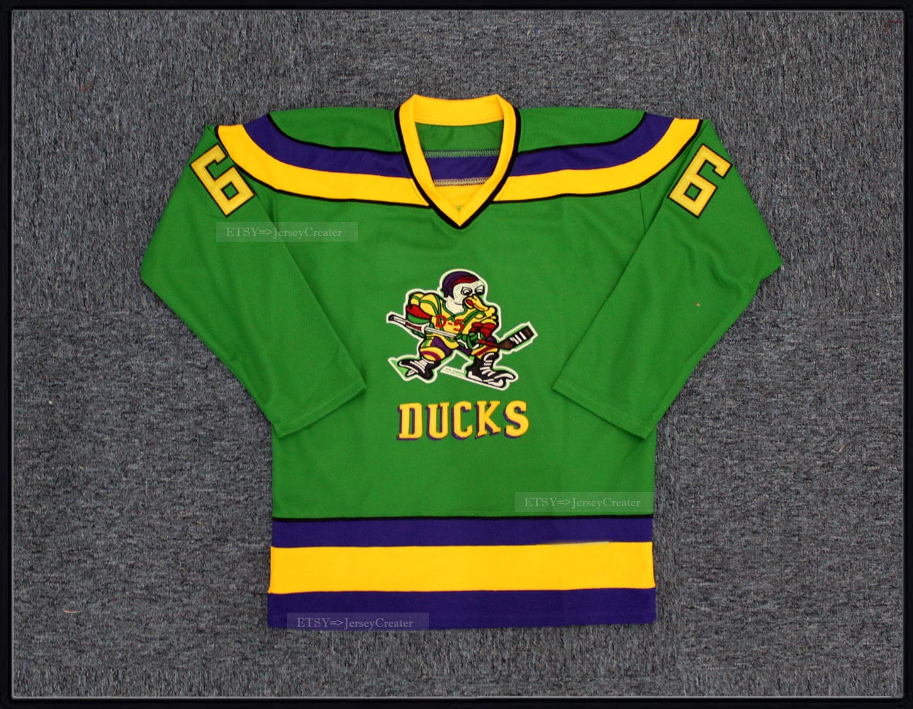 Movie Mighty Ducks #9 Adam Banks Hawks Team Hockey Jersey Sewn Black XL 2XL  3XL