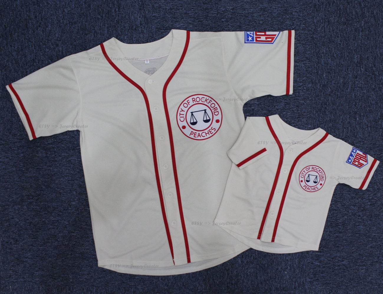 Jimmy Dugan 43 City of Rockford Peaches A League of Their Own Movie Men's Baseball Jersey Stitched