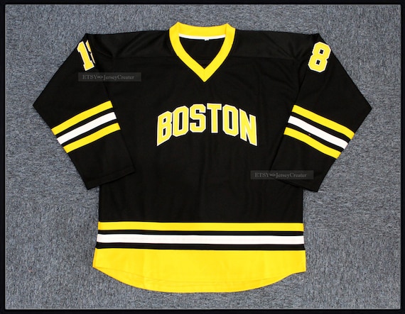 Happy Gilmore 18 Boston Alternate Style Black Hockey Jersey