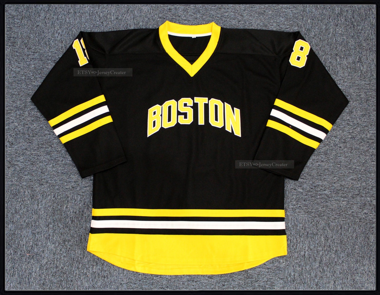 Ice Hockey Jersey Happy Gilmore 18 Boston Adam Sandler 1996 Movie Sport  Sweater Stitched Letters Numbers Black Sport cloth - AliExpress