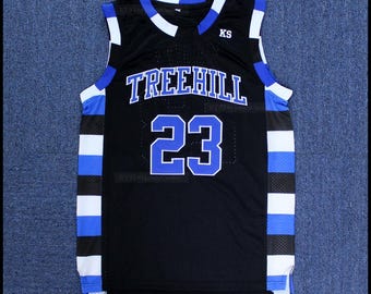 Maillot de basket-ball Custm One Tree Hill Nathan Scott Lucas Scott Jagielski Ravens, noir, cousu ; tout-petit/jeune/adulte toutes tailles