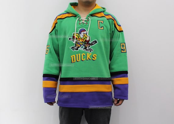 Charlie Conway #96 Mighty Ducks Movie Jersey Hoodie Hooded Sweatshirt  Sweater 