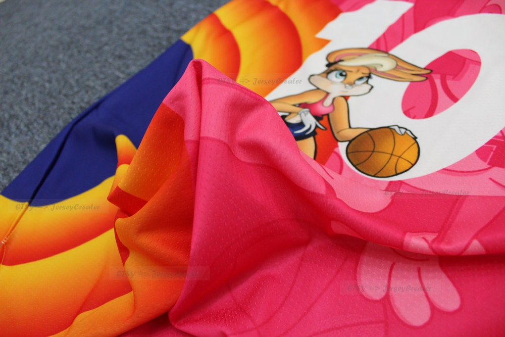 Customizable New Space Lola Bunny Jerseys Tune 3D Pink Girls Women Lady Youth Any Names Any Size Party Birthday Gifts