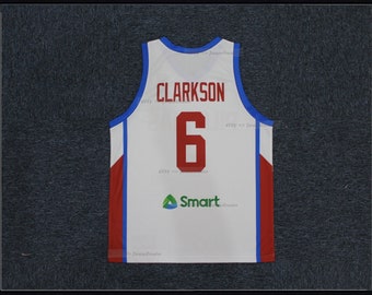 New Jordan Clarkson #6 Team Pilipinas Basketball Jersey Philippines Patch  Sewn