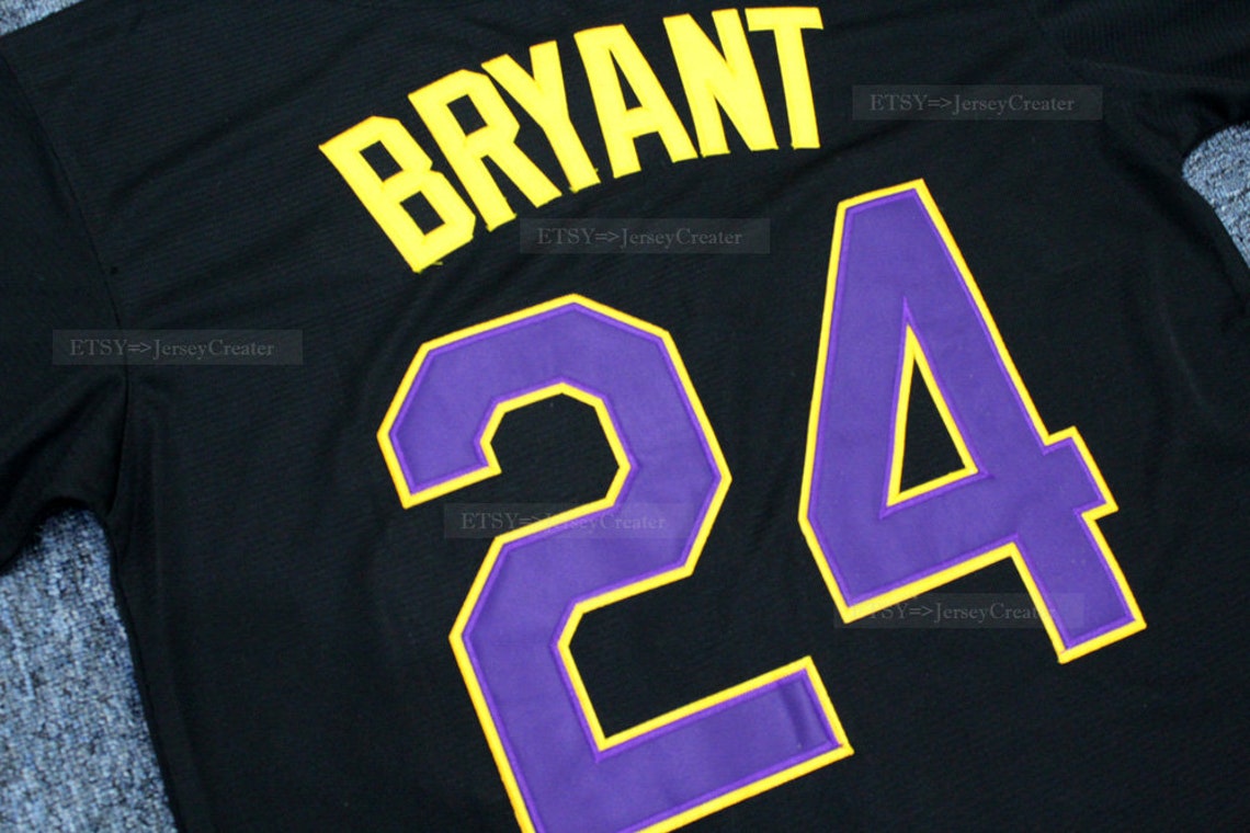 Original Mamba 8&24 Bryant Baseball Jerseys Black Double Etsy