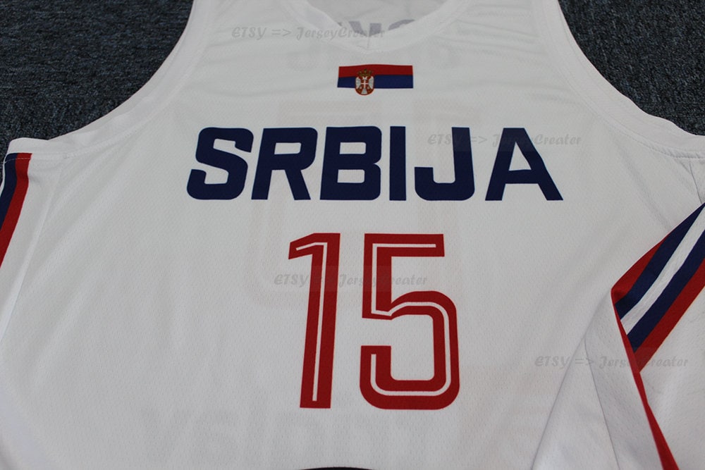 Throwback Jokic 14 Serbia Srbija Basketball Jersey