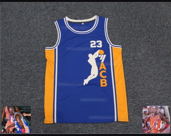 1990 Jordan #23 ACB Barcelona Exposición de camisetas de baloncesto Todos los nombres personalizados cosidos; Jóvenes/Adultos