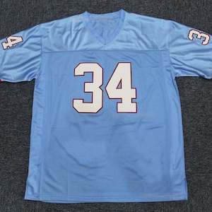 Vintage 70&#39;s Campbell #34 Football Jersey Blue Sewn;Custom Names;Youth/Men Any Size