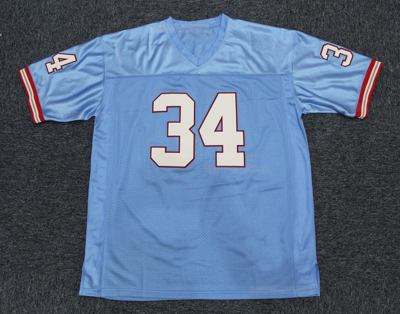 Vintage 70's Campbell #34 Football Jersey Blue Sewn;custom Names