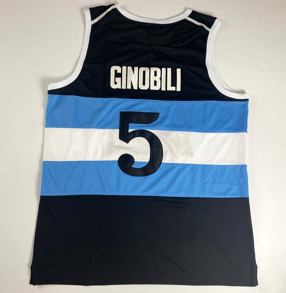 Throwback Manu Ginobili 6 Italy Basketball Jersey Black All 