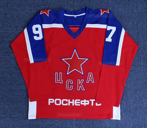 Buy Throwback Kirill Kaprizov 97 CSKA Moscow Russia Hockey Jersey
