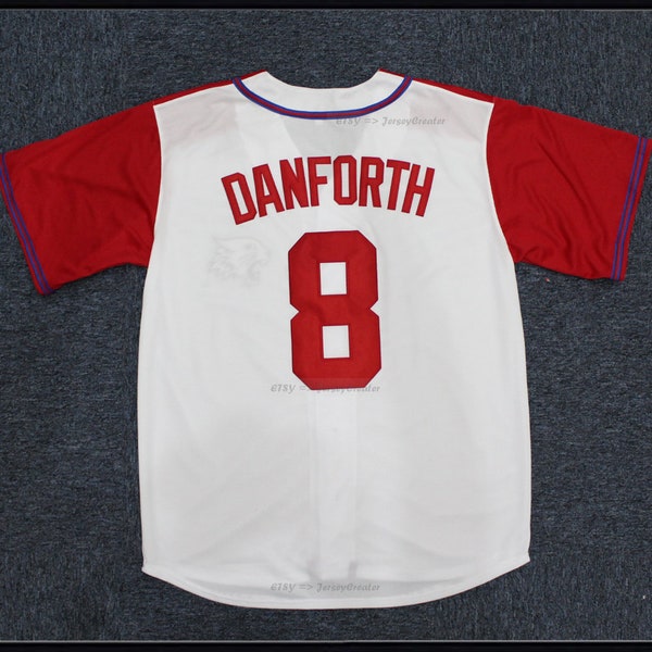 Maillot de baseball n°8 East High School Chad Danforth, cousu nom personnalisé ; taille femme/homme/jeune/bébé