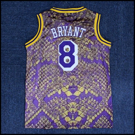 Design Bryant #8 Mamba Los Angeles Basketball Jersey Purple Snake