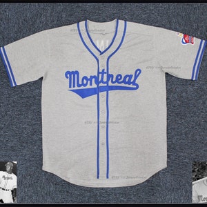 1953 J Robinson #9 Montreal Baseball Jerseys Gray All Stitched Custom Names;Women/Lady/Men/Youth/Adult Size