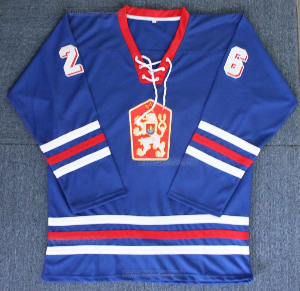 Maillot Hockey Sur Glace Dukla Jihlava N°16 – Taille L, Vintage République Tchèque