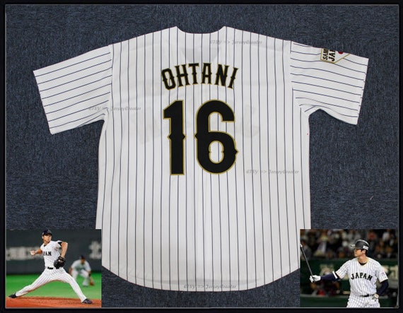 JerseyCreater Throwback Shohei Ohtani #16 Team Japan Samurai Baseball Jerseys White Stitched Custom Names;Toddler/Youth/Adult Size