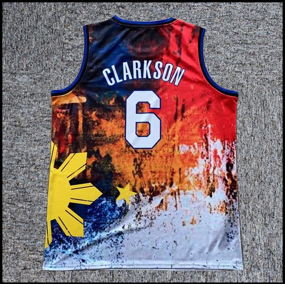 New Jordan Clarkson #6 Pilipinas Basketball Jersey Philippines Name Custom  White